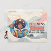 Modern House Cleaning Maid Service Housekeeping Postkarte (Vorne/Hinten)