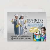 Modern House Cleaning Maid Service Housekeeping Postkarte (Vorne/Hinten)