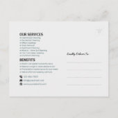 Modern House Cleaning Maid Service Housekeeping Postkarte (Rückseite)