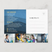 Modern House Cleaning Maid Service Housekeeping Postkarte (Rückseite)