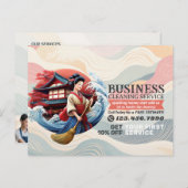 Modern House Cleaning Maid Service Housekeeping Postkarte (Vorne/Hinten)