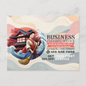 Modern House Cleaning Maid Service Housekeeping Postkarte (Vorderseite)