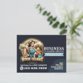 Modern House Cleaning Maid Service Housekeeping Postkarte (Stehend Vorderseite)