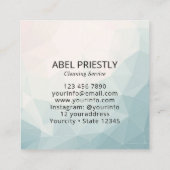 Modern House Cleaning Maid Service Housekeeping Quadratische Visitenkarte (Rückseite)