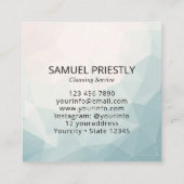 Modern House Cleaning Maid Service Housekeeping Quadratische Visitenkarte (Rückseite)