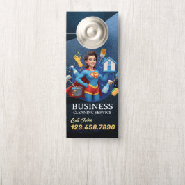 Modern House Cleaning Maid Service Housekeeping Türanhänger