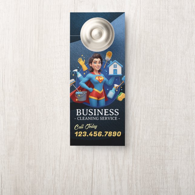 Modern House Cleaning Maid Service Housekeeping Türanhänger (Auf Knauf)