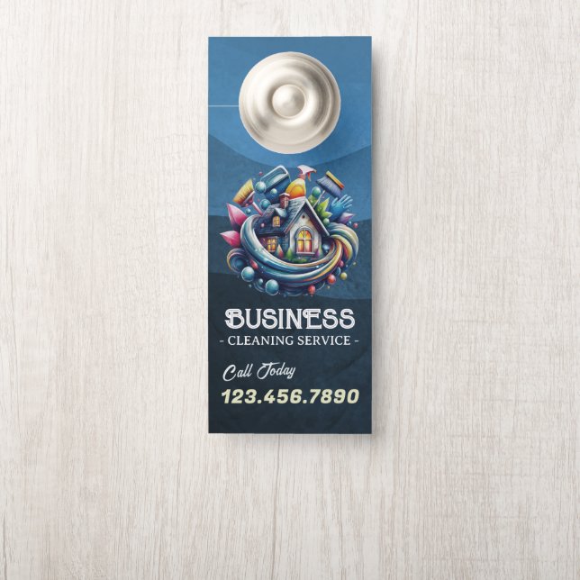 Modern House Cleaning Maid Service Housekeeping Türanhänger (Auf Knauf)