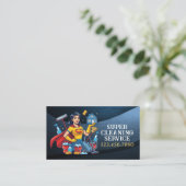 Modern House Cleaning Maid Service Housekeeping Visitenkarte (Stehend Vorderseite)