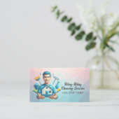 Modern House Cleaning Maid Service Housekeeping Visitenkarte (Stehend Vorderseite)