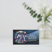 Modern House Cleaning Maid Service Housekeeping Visitenkarte (Stehend Vorderseite)