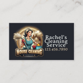 Modern House Cleaning Maid Service Housekeeping Visitenkarte