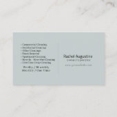 Modern House Cleaning Maid Service Housekeeping Visitenkarte (Rückseite)