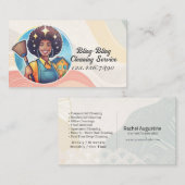 Modern House Cleaning Maid Service Housekeeping Visitenkarte (Vorne/Hinten)