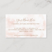 Modern House Cleaning Service & Maid Visitenkarte (Rückseite)