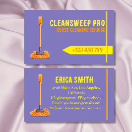 Modern House Clearing Maid Service-Logo Visitenkarte