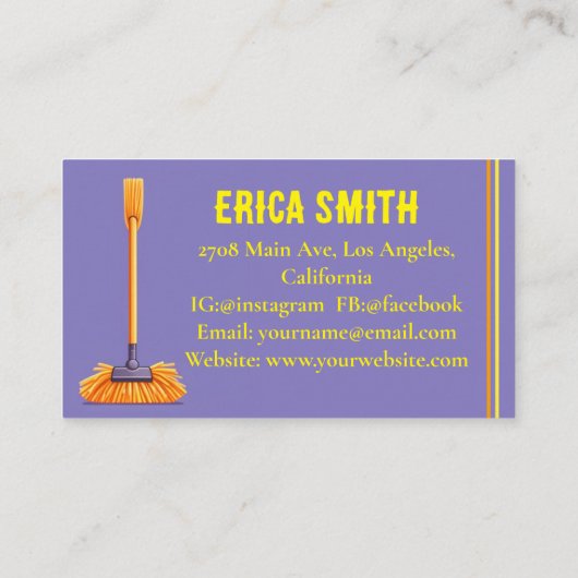 Modern House Clearing Maid Service-Logo Visitenkarte (Rückseite)