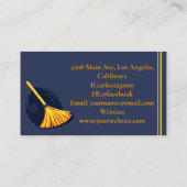Modern House Clearing Maid Service-Logo Visitenkarte (Rückseite)