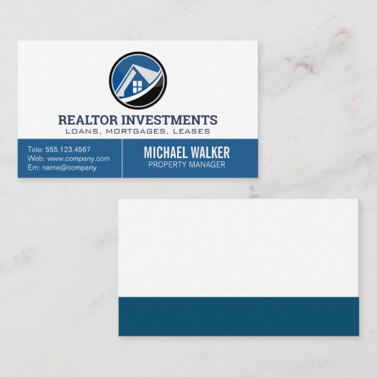 Modern House Logo Visitenkarte (Vorne/Hinten)