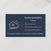 Modern Housekeeping and Cleaning Services Visitenkarte (Rückseite)