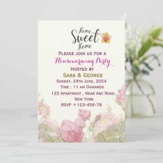 Modern Housewarming Invitation Einladung (Stehend Vorderseite)