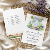 Modern Housewarming Party Simple Watercolor Einladung