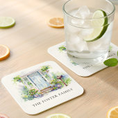 Modern Housewarming Party Simple Watercolor Rechteckiger Pappuntersetzer