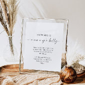 Modern How Big is Mommy's Bly Baby Shower Game Poster