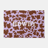 Modern Howdy Lilac Kuh Skin Pattern Fußmatte (Vorderseite)