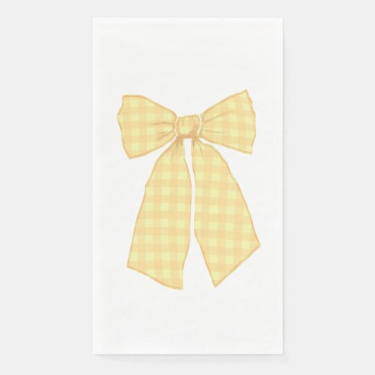 Modern Hübsch Peach Gingham Romantischer Coquette Serviette (Vorderseite)
