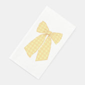 Modern Hübsch Peach Gingham Romantischer Coquette Serviette (Ecke)