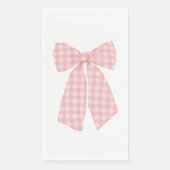 Modern Hübsch Pink Gingham Romantischer Coquette B Serviette (Vorderseite)