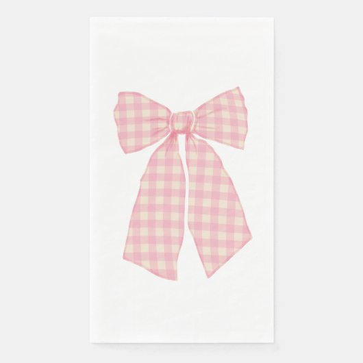 Modern Hübsch Pink Gingham Romantischer Coquette B Serviette (Vorderseite)