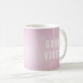 Modern Hübsch Pink Good Vibes Office Kaffee Kaffeetasse (VorderseiteRechts)
