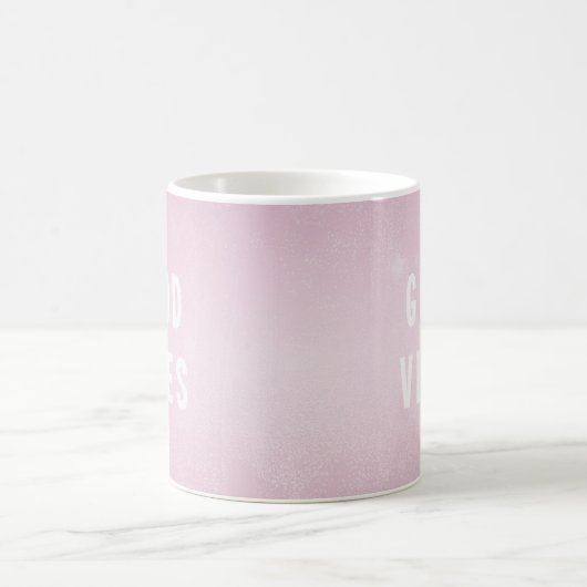 Modern Hübsch Pink Good Vibes Office Kaffee Kaffeetasse (Mittel)