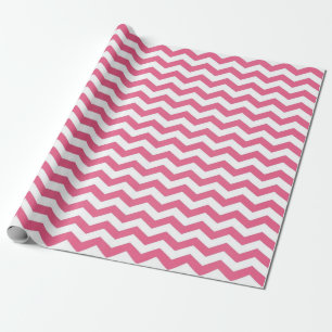 Modern, hübsch, trendig rosa, weiß Chevron Geschenkpapier