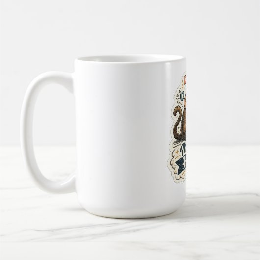 Modern Human Monkey T-Shirt | Lustiger Affe Evolut Kaffeetasse (Links)