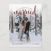 Modern Humans Getting Married Pet Photo Engagement Postkarte (Vorderseite)