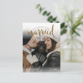 Modern Humans Getting Married Pet Photo Engagement Postkarte (Stehend Vorderseite)