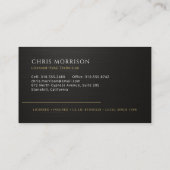 Modern HVAC Technician Black Gold Visitenkarte (Rückseite)