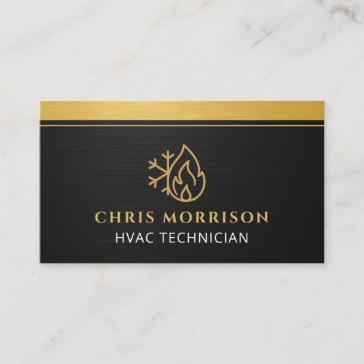 Modern HVAC Technician QR Code Visitenkarte (Vorderseite)