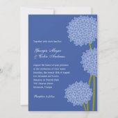 Modern Hydrangeas Hochzeitseinladung - Blau Einladung (Vorderseite)
