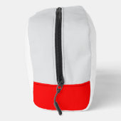 Modern I Do Crew Bold Red Bridesmaid Waschbeutel (Rechts)