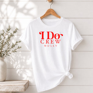 Modern I Do Crew Fette Rote Brautjungfer Tri-Blend Shirt