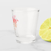 Modern I Do Crew Sunset Gradient Bridesmaid Schnapsglas (Rechts)