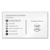 Modern I einfach Magnetische Visitenkarte (Vorderseite)