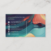 Modern I farbig Abstrakt 1 Visitenkarte (Vorderseite)