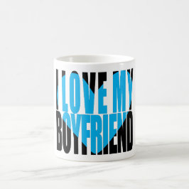 Modern I Liebe Mein Freund Herztypografie Kaffeetasse