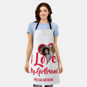 Modern I Liebe Meine Freundin | Herz-Foto Schürze (Getragen)