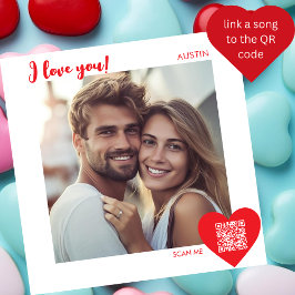 Modern I LIEBE Sie, Ihr Lied Valentine's Day Foto Feiertagskarte